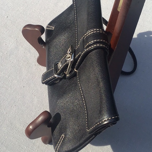 VTG COACH BLACK LEATHER WRISTLET - Picture 5 of 9